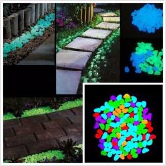Sassi fluorescenti fosforescenti in resina Multicolor