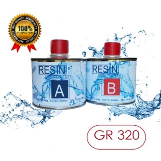 Resina epossidica bicomponente trasparente 320g