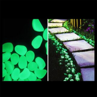 Sassi fluorescenti fosforescenti in plastica Verdi