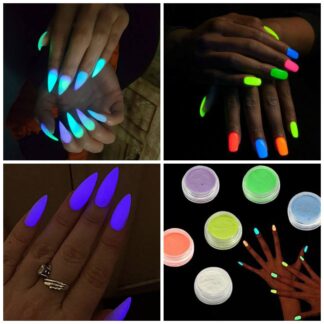 Polvere fluorescente luminescente per nail art